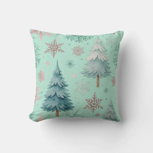 Almofada de Natal com Árvore de Natal e Floco de N