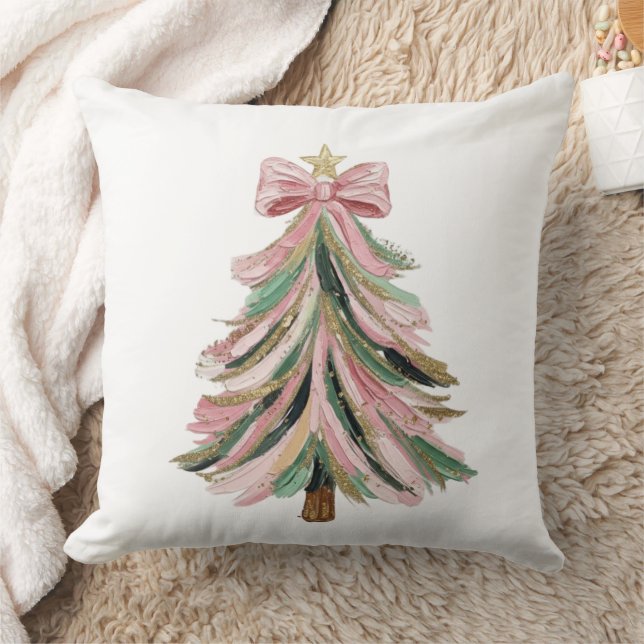 Almofada de Natal com Árvore de Traço Elegante (Cobertor)