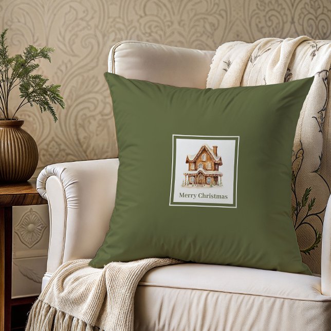 Almofada de Natal com Estilo Nórdico Neutro para F (Neutral Nordic Style Family Christmas Pillow)