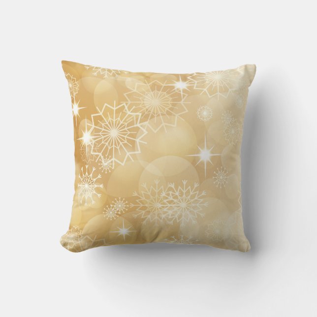 Almofada de Natal com Flocos de Neve (Frente)