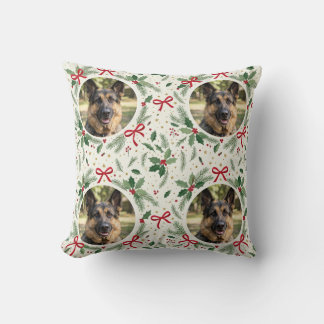 Almofada de Natal com Foto de Animal de Estimação