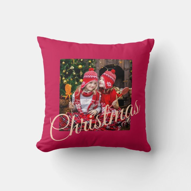 Almofada de Natal com Foto Personalizada (Frente)
