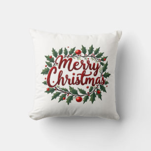Almofada de Natal com Grinalda Alegre