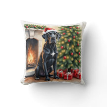Almofada de Natal de impressionante Dogue Alemão