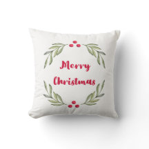 Almofada de Natal – Floral Aquarela