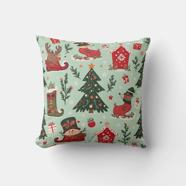 almofada de natal fofa (Frente)