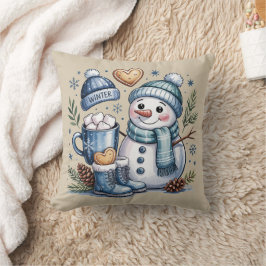 Almofada de Natal Homem de Neve de Inverno