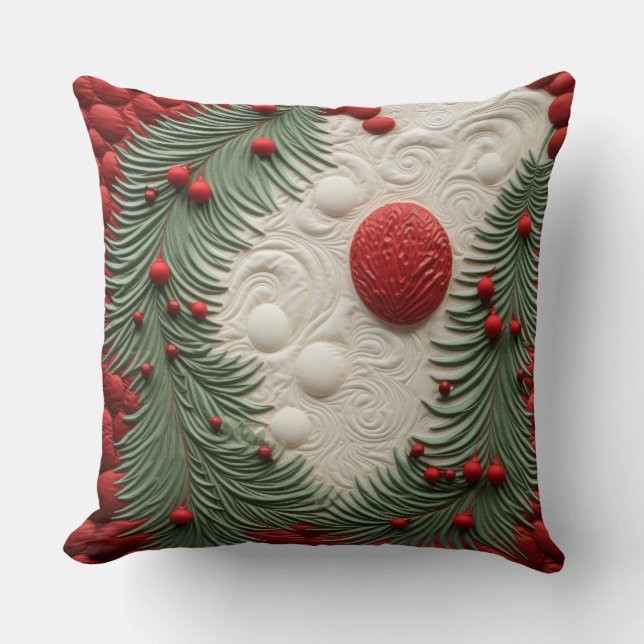 Almofada de Natal Luxuosa Acolchoada (Frente)