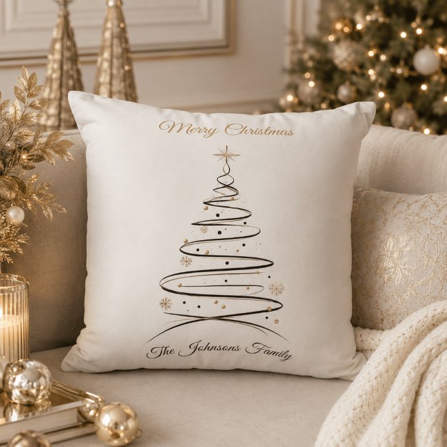 Almofada de Natal Minimalista Moderna e Elegante (Criador carregado)