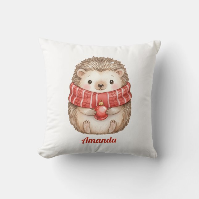 Almofada de Natal Personalizada deouriço-cacheiro  (Frente)