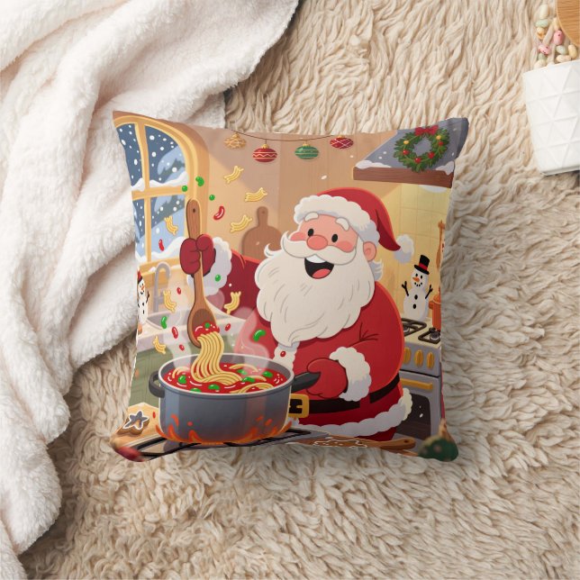 Almofada de Natal Personalizada do Chef Santa com  (Cobertor)