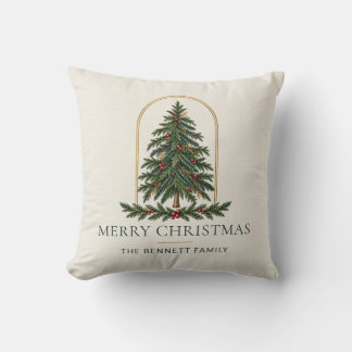 Almofada de Natal Personalizada Evergreen para Fam