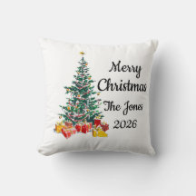 Almofada de Natal Personalizada para a Família