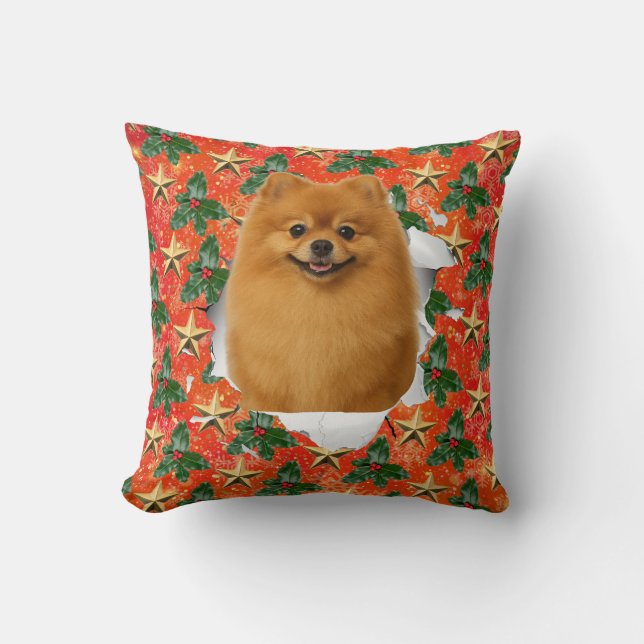 Almofada de Natal Personalizável para Animais de E (Frente)