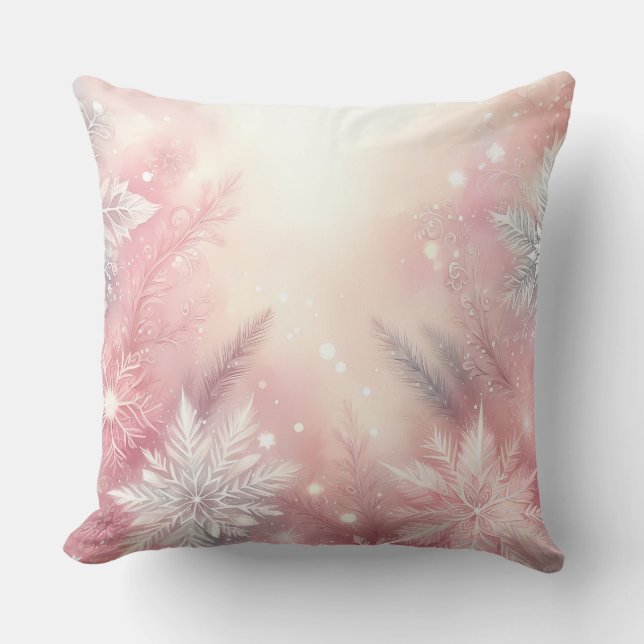 Almofada de Natal Roxa Elegante  (Frente)