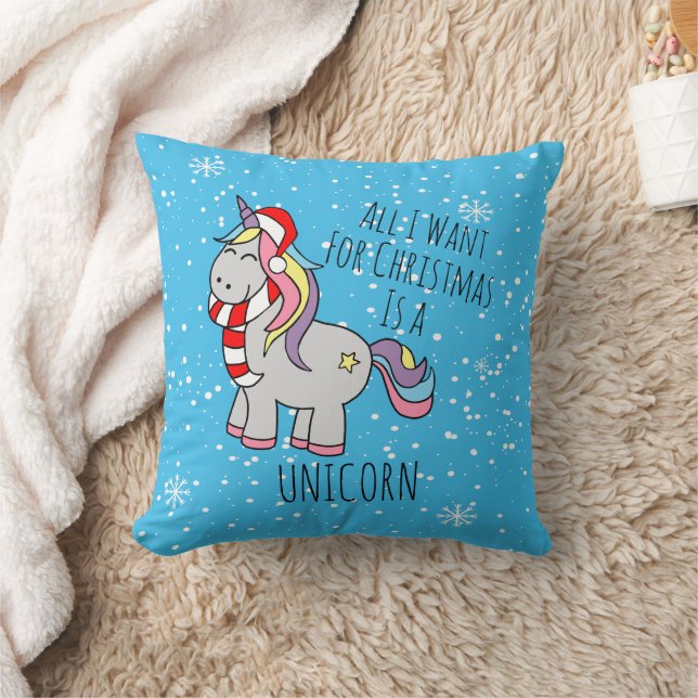 Almofada de Natal Unicórnio (Cobertor)