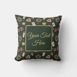 Almofada de Natal Verde Personalizada