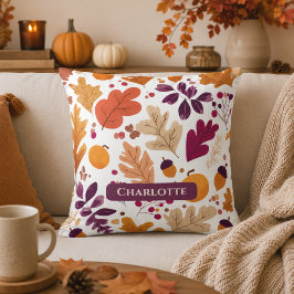Almofada de Outono Personalizada – Folhas de Outon