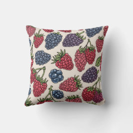 Almofada de Padrões de Berry Sem Costura