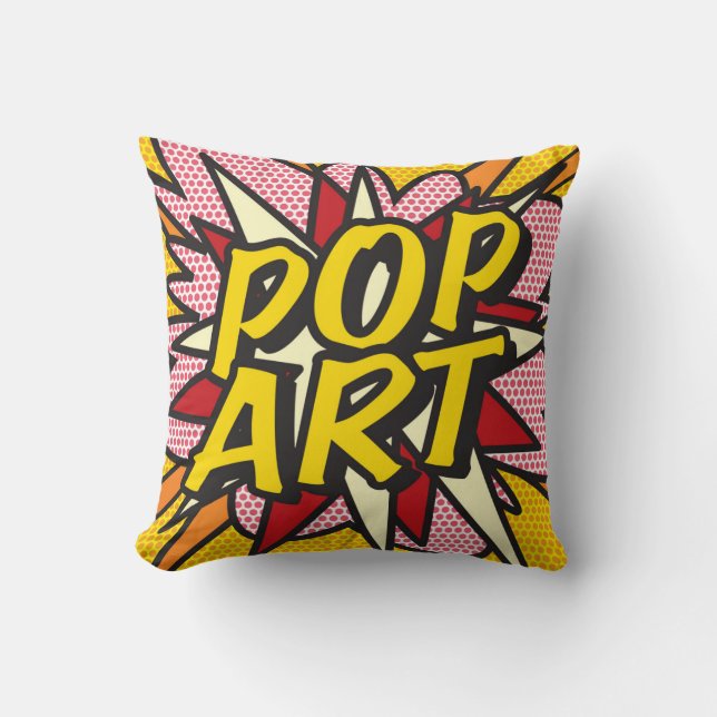 Almofada de POP ART de história em quadrinhos (Frente)