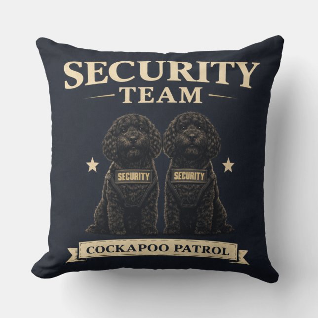 Almofada de presente da Equipe de Segurança Cockap (Frente)