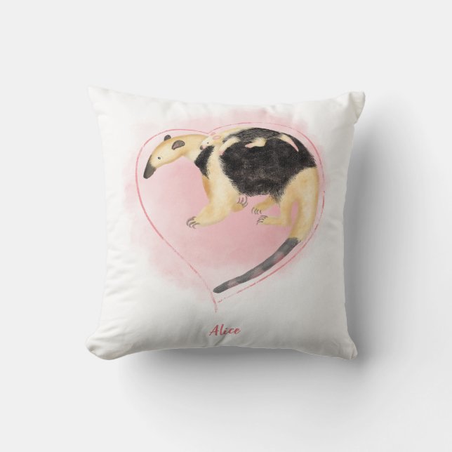 Almofada de quarto e bebê tamandua (Frente)