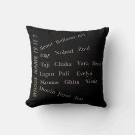 Almofada De Quem É Esse Nome? Travesseiro decorativo por M.