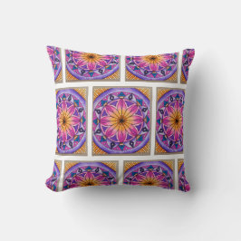 Almofada de sofá inspirada em boho colorida
