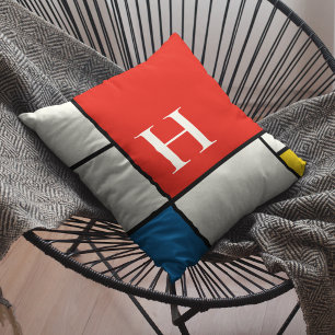Almofada De Stijl Inspirou o Monograma dos Quadrados Primár