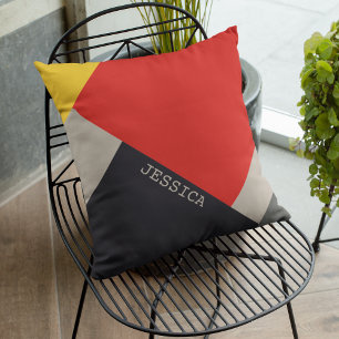 Almofada De Stijl Inspirou Praças Primárias Coloridas