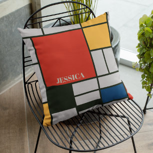 Almofada De Stijl Inspirou Praças Primárias Coloridas