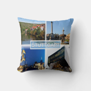 Almofada DE Stuttgart - Rio Neckar - Schlossplatz -