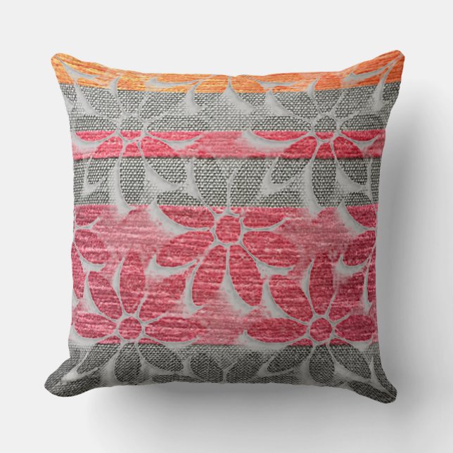 Almofada de Tecido Estampada com Margarida de Três (Frente)