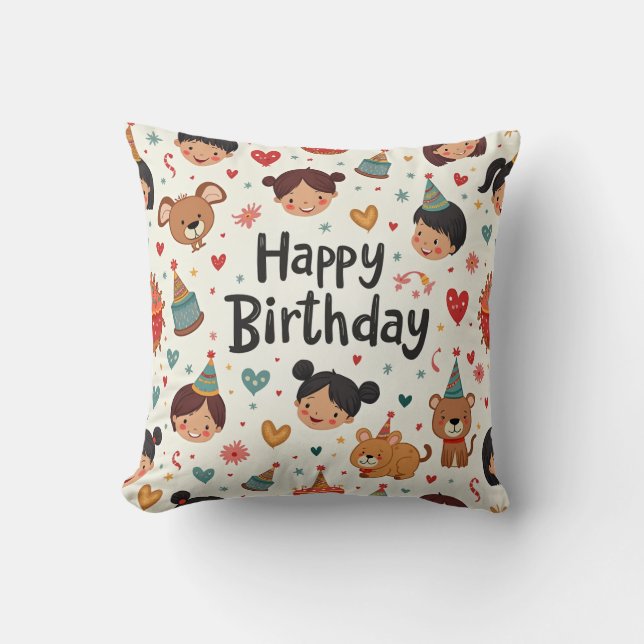 almofada de travesseiro de aniversário (Frente)