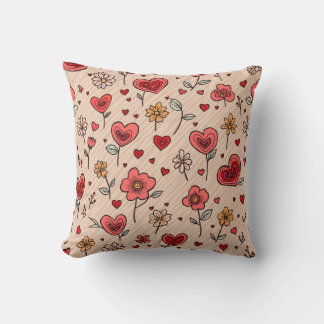 almofada de travesseiro de flor de amor