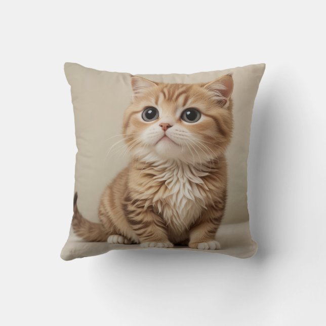 Almofada de travesseiro de gatinho giro (Verso)