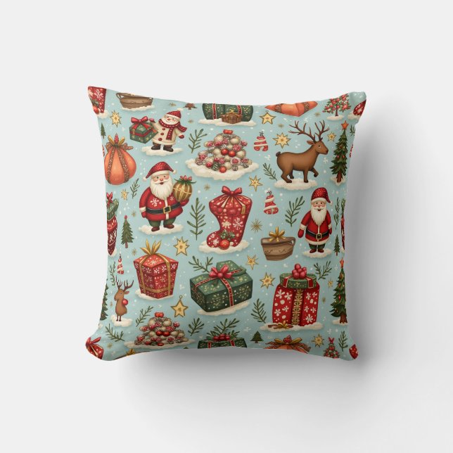 Almofada de travesseiro de Natal (Editar) (Frente)