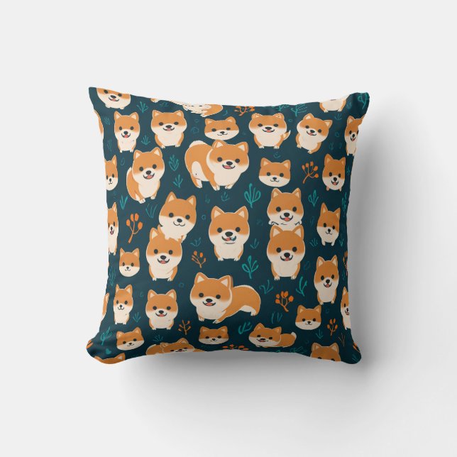 Almofada de travesseiro de Shiba Inu (Frente)