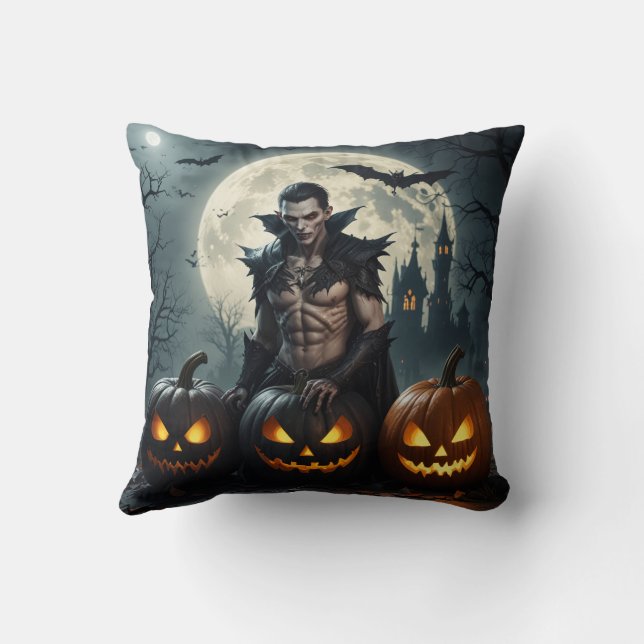Almofada de travesseiro de vampiro de Halloween (Verso)