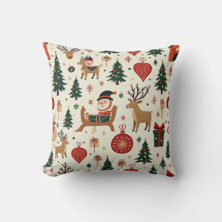 almofada de travesseiro do padrão de natal
