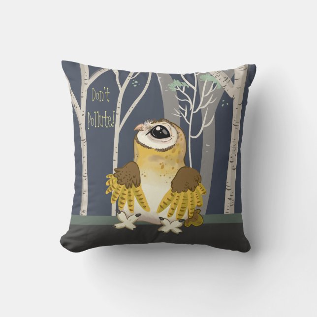 Almofada Dê um Hoot! Barn Owl (Frente)