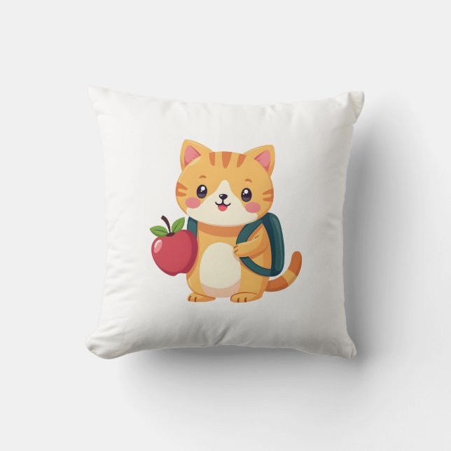 Almofada De volta ao Gatinho escolar - n.º6 (Frente)