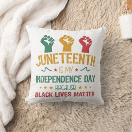 Almofada Décimo Junho é o Dia da Independência Afro-America