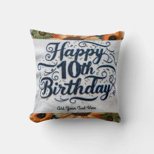 Almofada Décimo presente de aniversário _é Travesseiro deco
