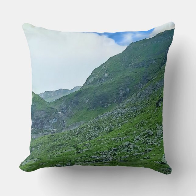 Almofada Declive Alpino Transfagarasan – Fotografia Romênia (Frente)