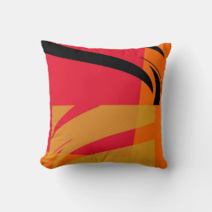 Almofada Deco de Abstrato de Arte Retro Cor-de-Cor-de-Cor-d
