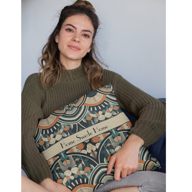 Almofada Deco de Arte Escandinávia personalizável (Criador carregado)