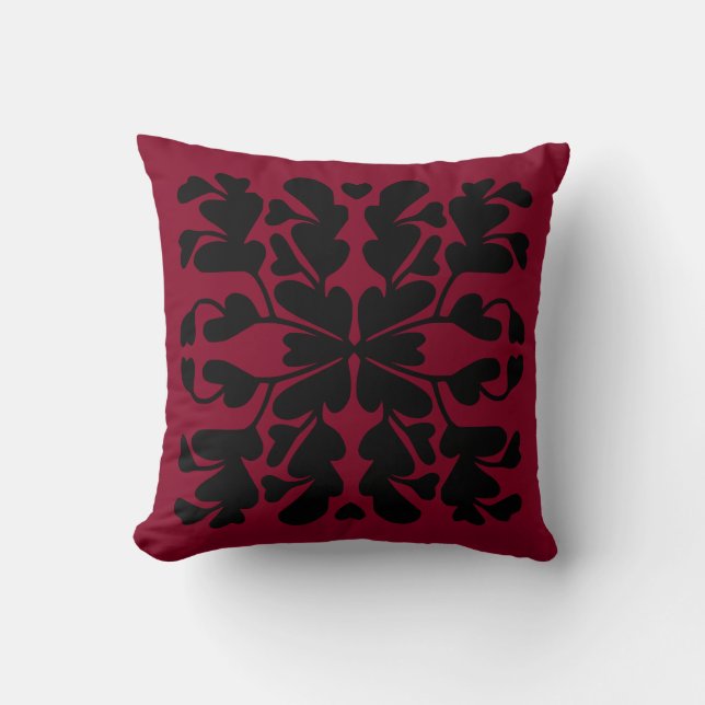Almofada Deco vermelho da rotura (Frente)