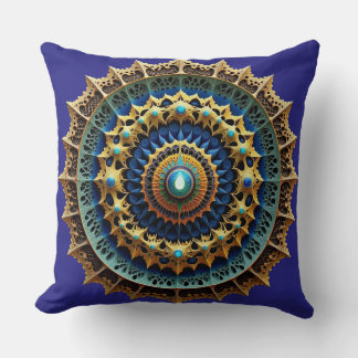 Almofada Decoração Boho Mandala Ornamentada 2