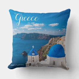 Almofada Decoração Cênica de Santorini Grécia